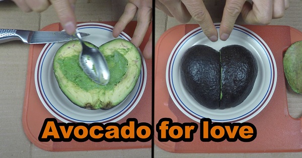 Avocado for love, fruit art