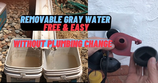 Removable Kitchen Gray Water System 2: Free, Easy & Without Plumbing Change