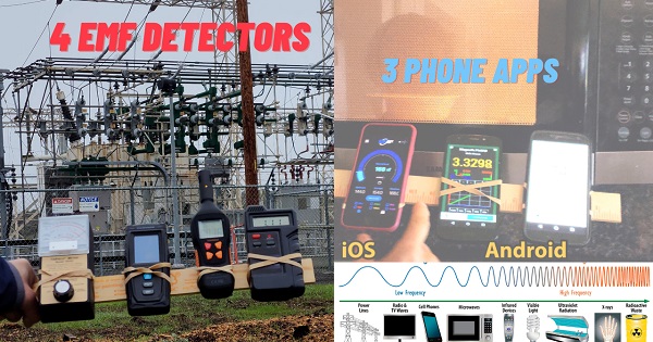 4 EMF detectors &  3 phone apps to detect EMF radiation, test limitations, Part 1