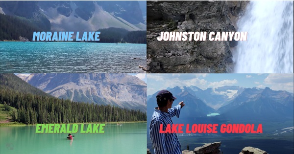 Top 6 Must-See: Moraine Lake, Emerald Lake, Johnston Canyon, Lake Louise Gondola, Natural Bridges, Spiral Tunnel